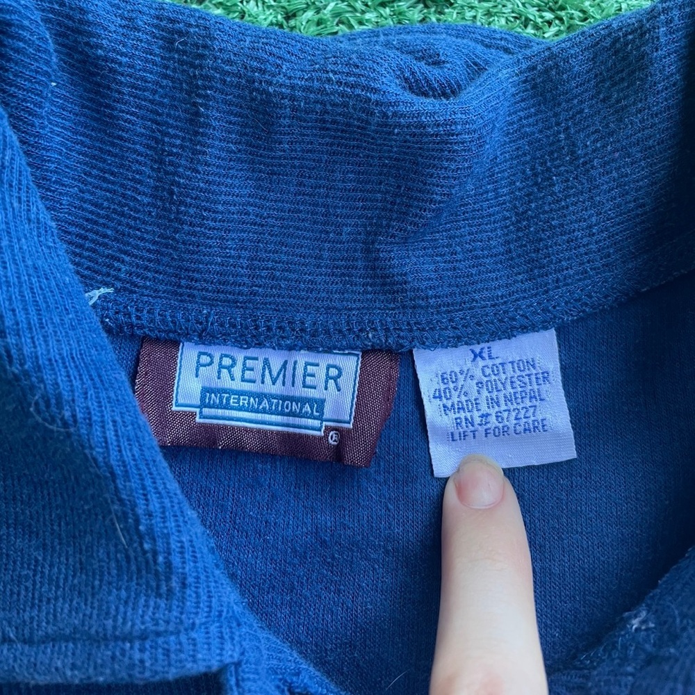 Premier International Royal Blue Button-Up Knit Shirt Jacket - Picture 4 of 5